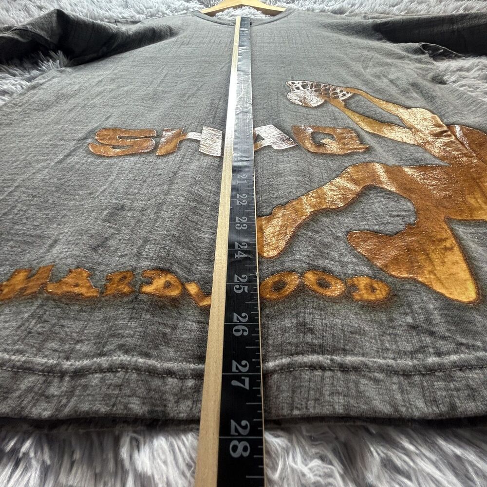 Vintage 90s Shaq Shirt Hardwood Mens Medium Gray Gold Graphic Basketball Dunk - Picture 10 of 15